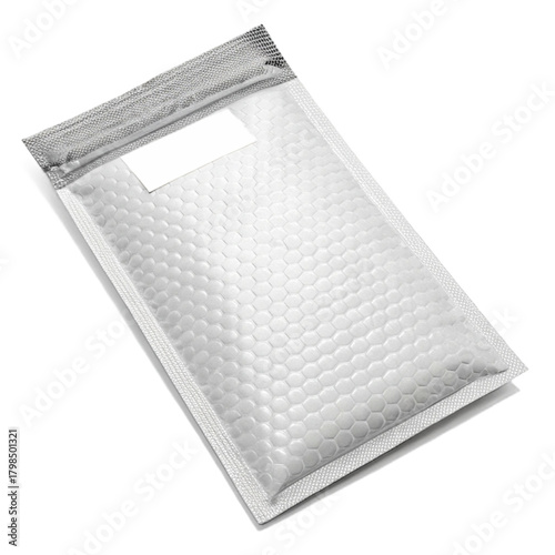 Secure, padded mailer envelope offers premium protection for shipping delicate items with a professional, clean aesthetic