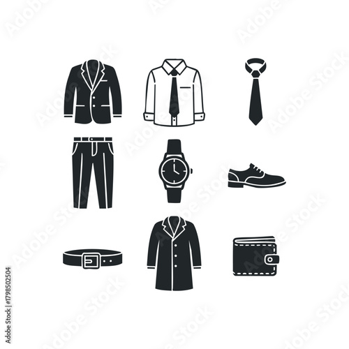 Gentleman's Outfit Collection Icons