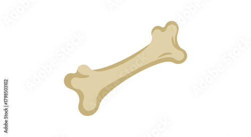 A stylized single bone illustration, suitable for veterinary or skeletal system themes