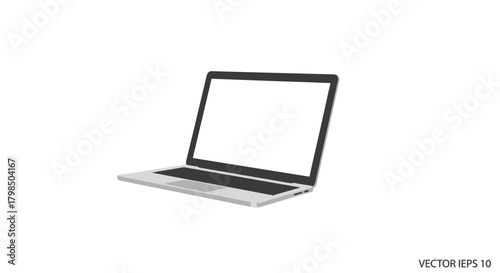 Sleek and contemporary laptop computer with a clean aesthetic ideal for web design projects and