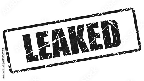 Leaked stamp with grunge texture