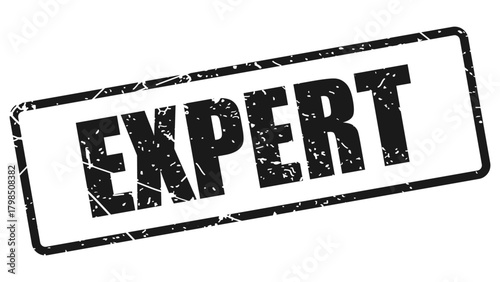 Expert stamp with grunge texture