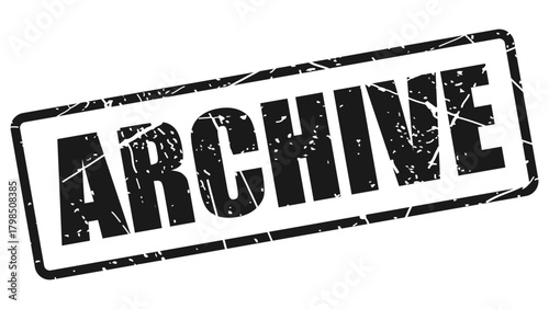 Archive stamp with grunge texture