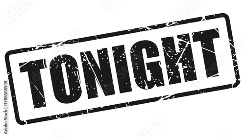 Tonight stamp with grunge texture