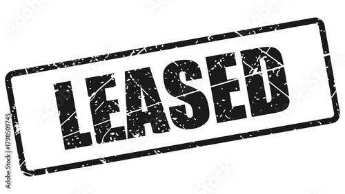 Leased stamp with grunge texture