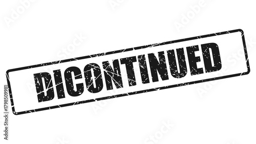 Discontinued stamp with grunge texture