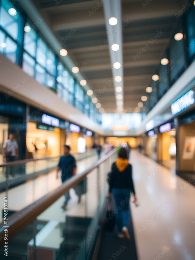 Fototapeta premium Abstract blur modern shopping mall interior background