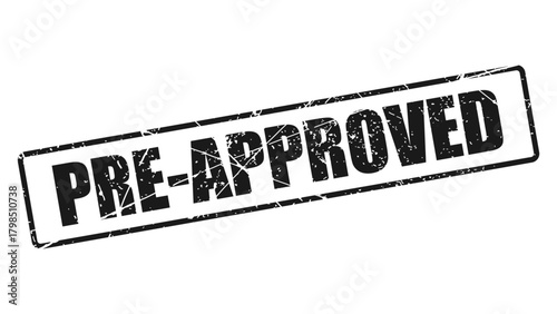 Pre-approved stamp with grunge texture
