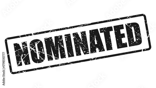 Nominated stamp with grunge texture