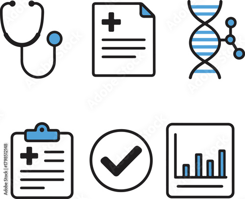 medical icons set