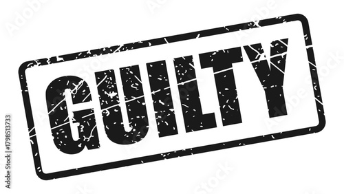 Guilty stamp with grunge texture