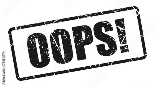 Oops! stamp with grunge texture