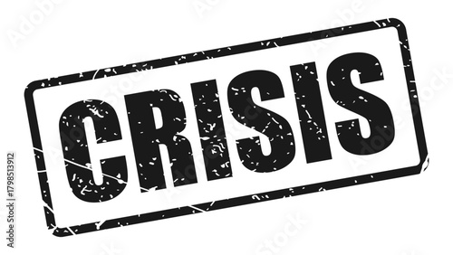 Crisis stamp with grunge texture