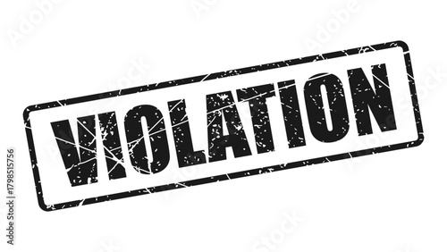Violation stamp with grunge texture
