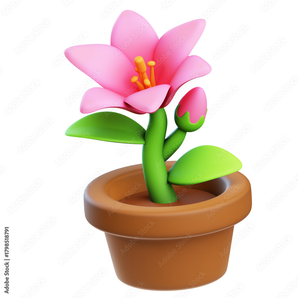 Obraz premium 3D Icon Growth Pot