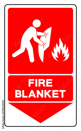 Fire Blanket Symbol Sign, Vector Illustration, Isolate On White Background Label.EPS10