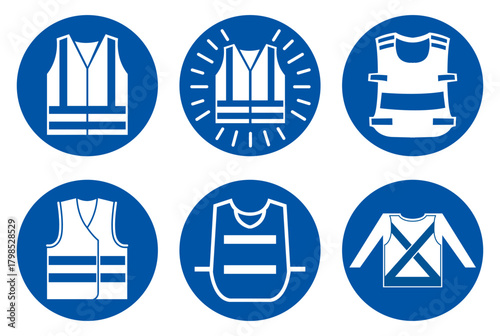 High Visibility Clothing Set Symbol Sign,Vector Illustration, Isolated On White Background Label. EPS10