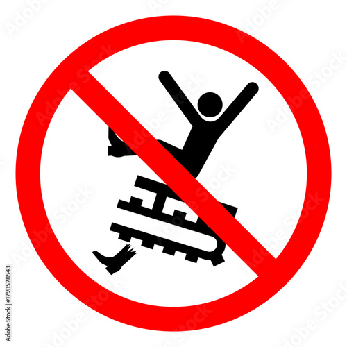 Injury Hazard Entanglement Hazard Leg Symbol Sign, Vector Illustration, Isolate On White Background Label.EPS10