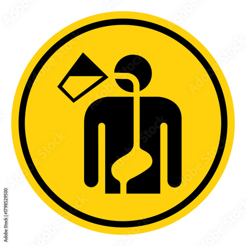 Warning Ingestion Hazard Symbol Sign, Vector Illustration, Isolate On White Background Label. EPS10