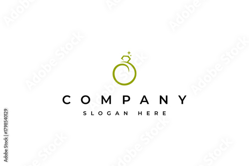 diamond jewelry logo design with creative idea with abstract ring shape. Logo for jewelry shop, business, company, fashion.