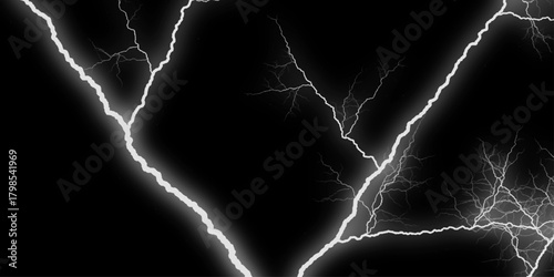 Beautiful abstract color white grunge marble on black background and black and blue granite tiles floor on black background, 3d illustration, lightning, storm, thunder set. Thunder, lightnings. 