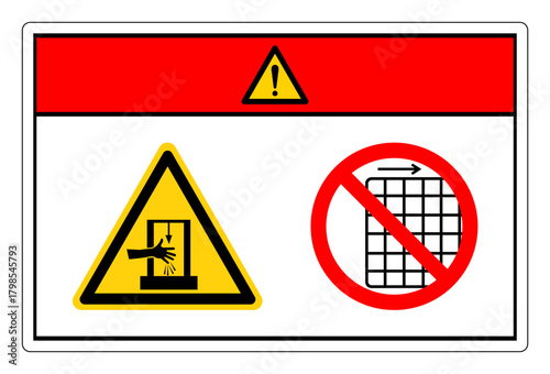 Danger Moving Sandpaper On Sander Symbol Sign ,Vector Illustration, Isolate On White Background Label.EPS10