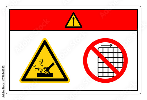 Danger Moving Sandpaper On Sander Symbol Sign ,Vector Illustration, Isolate On White Background Label.EPS10