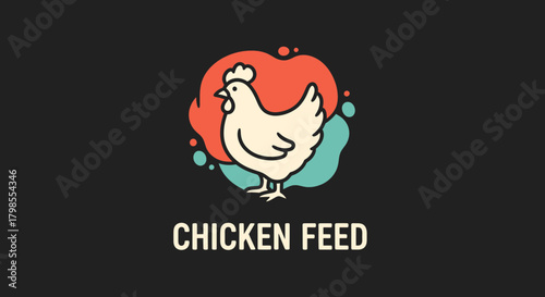 Nutritional Essentials for Poultry Care in Sustainable Farms, Illustrated Design, Graphic Art, Simple Color Scheme