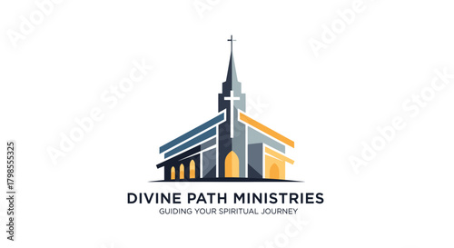 Spiritual Journey, Divine Path Ministries, Church, Logo Design, Graphic, Modern, Professional