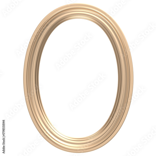 gold oval frame for classic portrait photo display