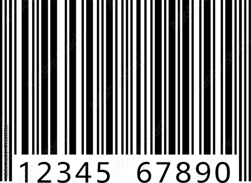 Clean Barcode Illustration with Numbers for Product Identification and Retail Use