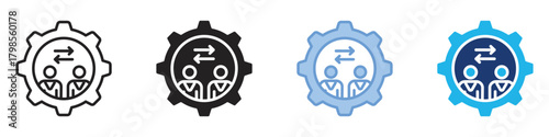 Crm icon set multiple style collection