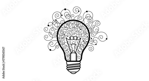 Creative Light Bulb Idea Illustration.