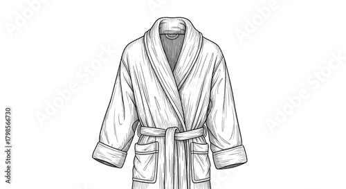 A luxuriously soft and cozy terry cloth bathrobe designed for ultimate comfort and relaxation at home.