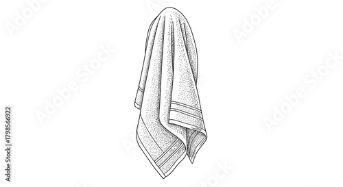 A close up sketch of a draped fabric pattern with intricate details and floral motifs.