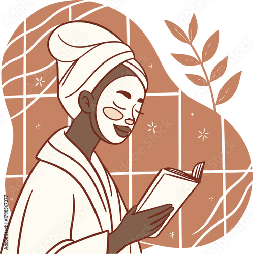 Person applying a face mask for relaxation and skincare routine