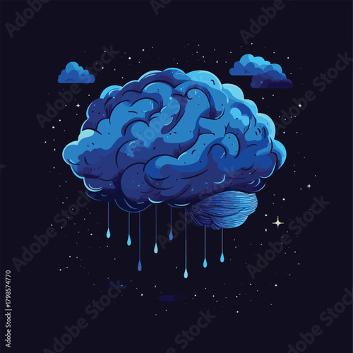 Concept of depression sadness diagnosis