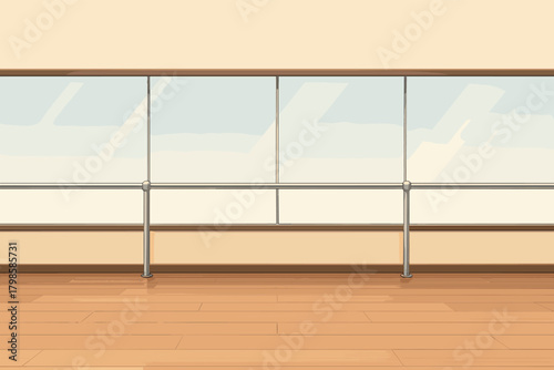 室内レッスン場のイラスト