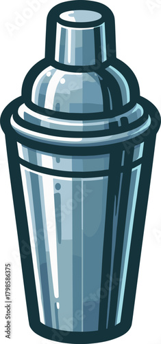 カクテルシェイカーのイラスト