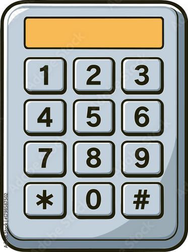 暗証番号キー入力パッドのイラスト