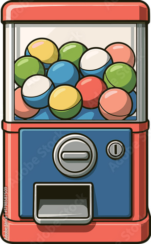 カプセルトイの販売機のイラスト