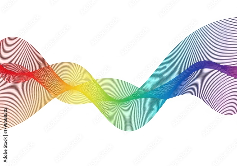 Fototapeta premium Abstract Rainbow Wave Lines