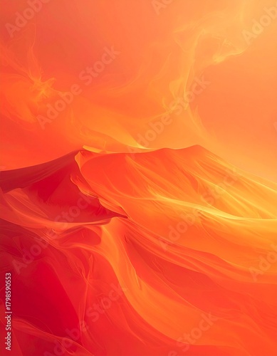 赤橙のグラデーションの風景