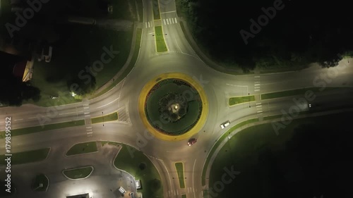 Night roundabout, Freeport, Grand Bahama, Bahamas. November 12th 2025
