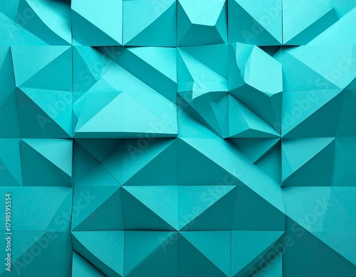 青緑の幾何学パターン