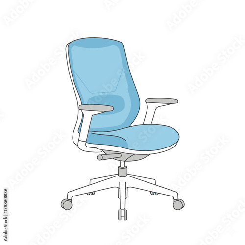 blue office chair ergonomic