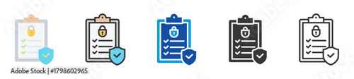 security audit icon set multi style various collection