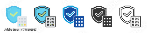 security access icon set multi style various collection