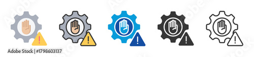 intrusion prevention system icon set multi style various collection