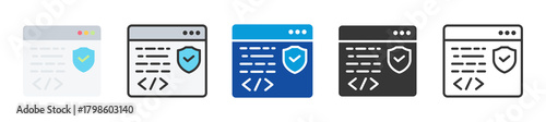 software security icon set multi style various collection